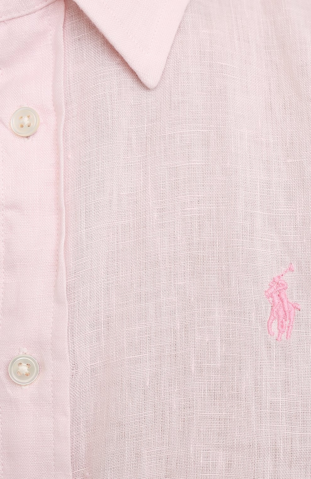 Льняная рубашка POLO RALPH LAUREN светло-розового цвета по цене 14650 руб., арт. 211827658, фото 5 Льняная рубашка POLO RALPH LAUREN, арт. 211827658, фото 5