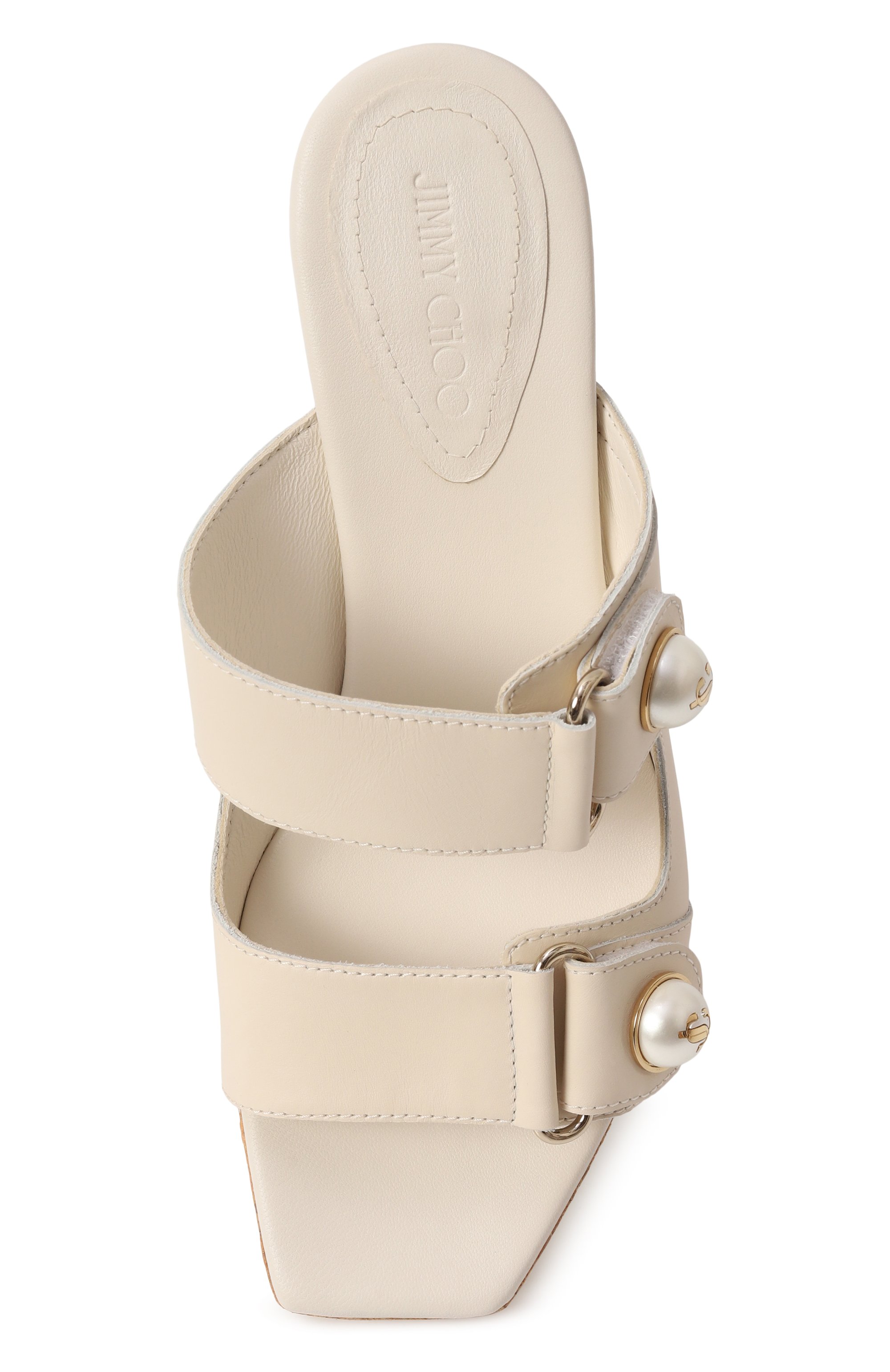 Кожаные сабо fayence 95 JIMMY CHOO, арт. FAYENCE WEDGE 95, фото 6