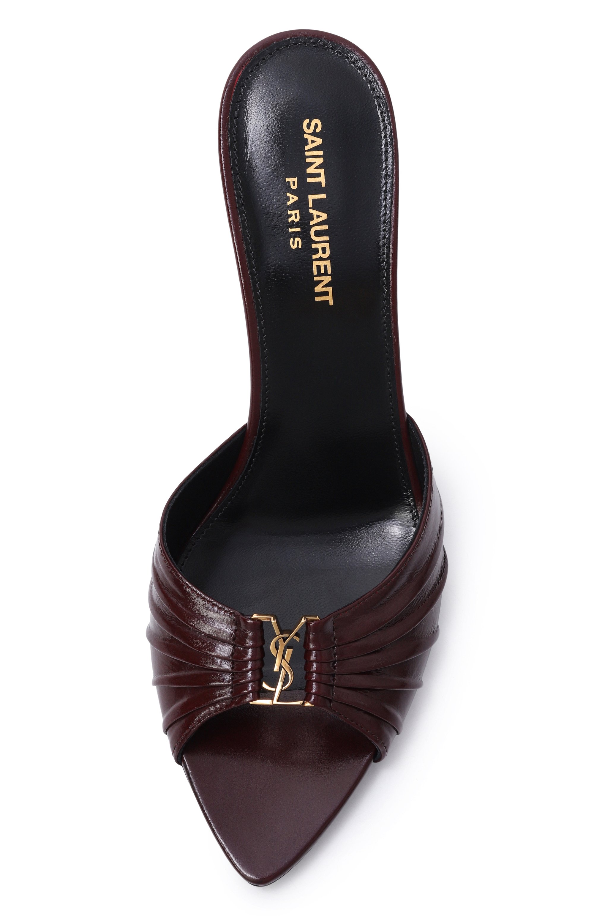 Кожаные мюли babylone 90 SAINT LAURENT, арт. 799606/AAEHF, фото 6