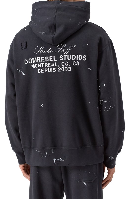 Хлопковое худи DOMREBEL M STAFF PULL0VER H00DIE Серый  M STAFF PULL0VER H00DIE Фото 4