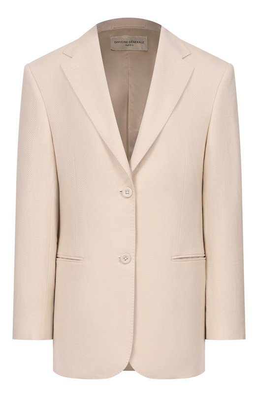 Льняной жакет Officine Generale S26WTLG402 Кремовый S26WTLG402
