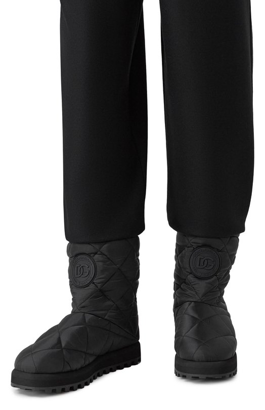 Текстильные сапоги Dolce & Gabbana A70165/AQ075 Чёрный  A70165/AQ075 Фото 3