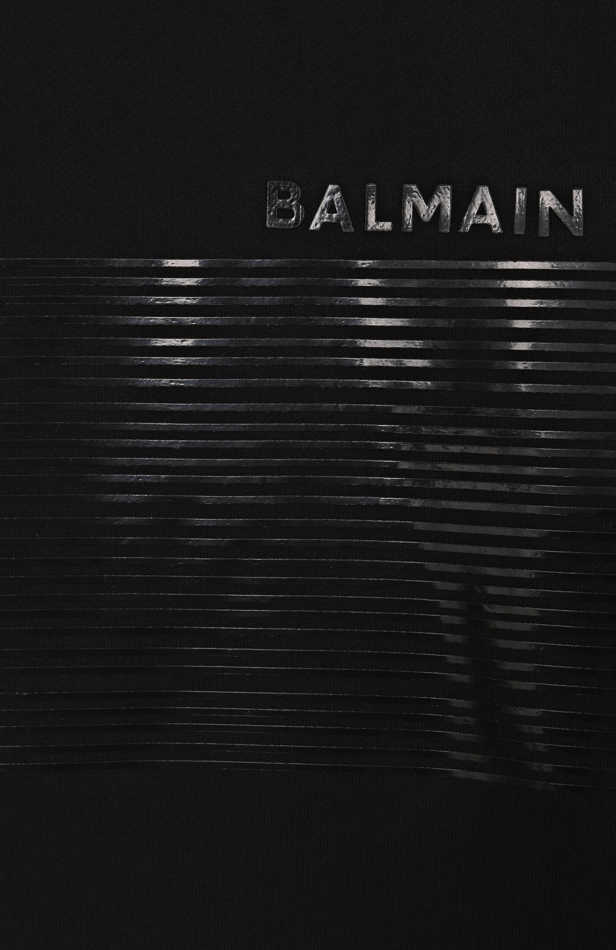 Хлопковый свитшот BALMAIN черного цвета по цене 35100 руб., арт. BX4R50, фото 3 Хлопковый свитшот BALMAIN, арт. BX4R50, фото 3