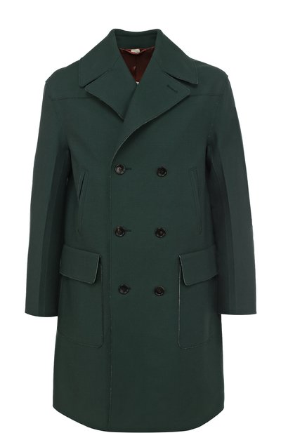 Двубортное шерстяное пальто с необработанным краем GUCCI, арт. 468225/ZIW13, фото 1