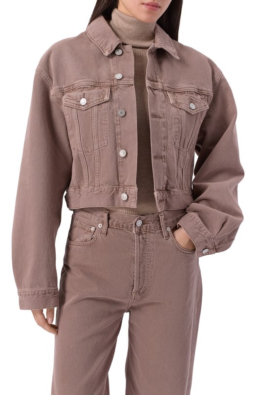 Джинсовая куртка Agolde A51061183 Розовый  A51061183 Фото 3