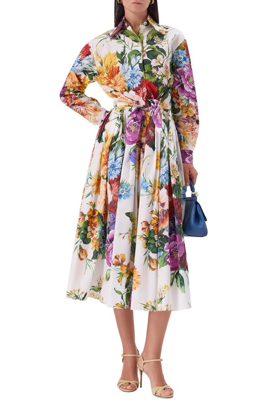 Хлопковая рубашка Dolce & Gabbana F5P61T/HS5TR Разноцветный  F5P61T/HS5TR Фото 2