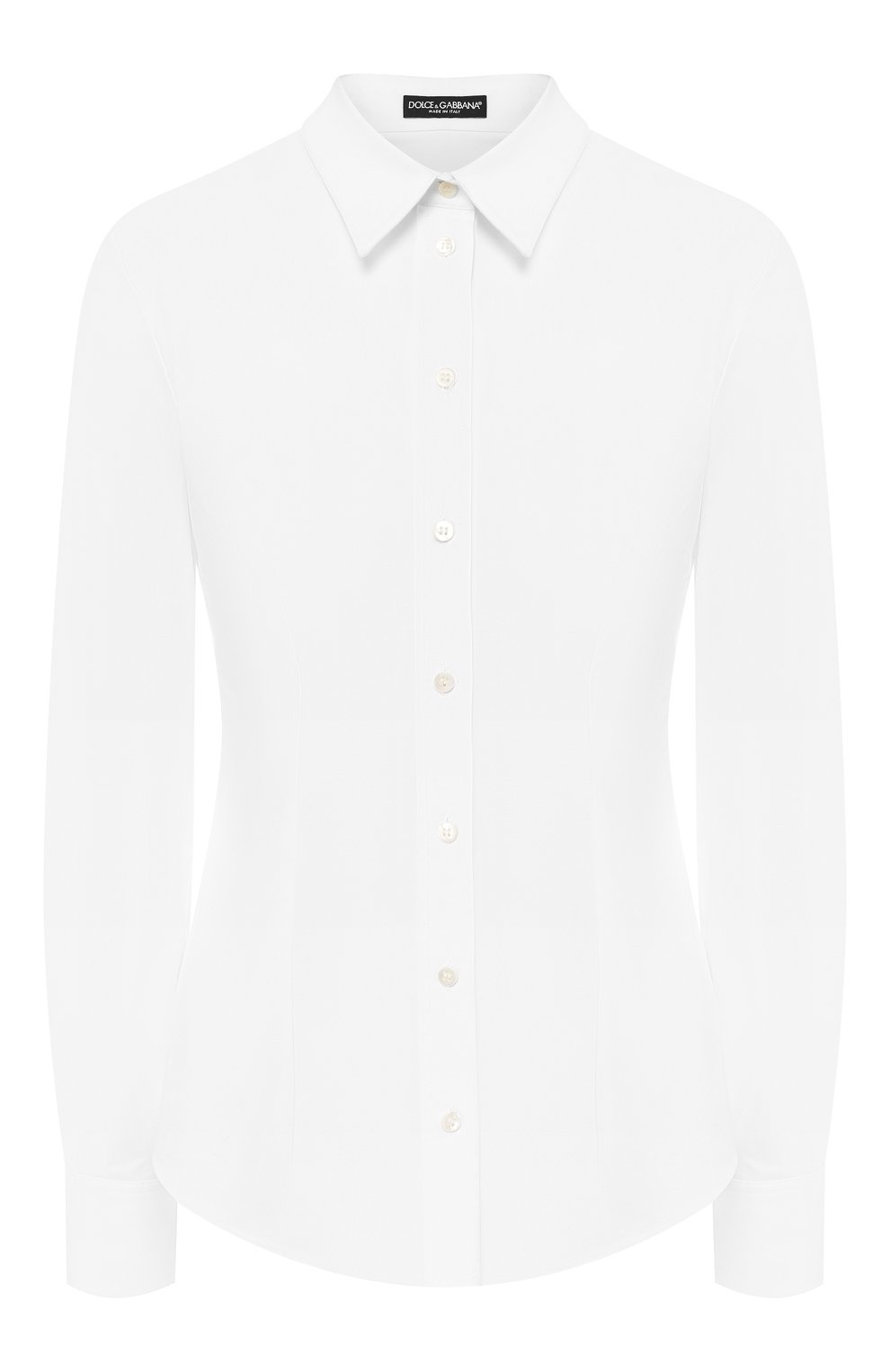 Хлопковая рубашка DOLCE & GABBANA белого цвета по цене 39950 руб., арт. 0102/F5F80T/FUEAJ, фото 1 Хлопковая рубашка DOLCE & GABBANA, арт. 0102/F5F80T/FUEAJ, фото 1