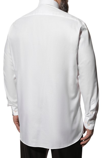 Хлопковая рубашка PAUL&SHARK белого цвета по цене 21500 руб., арт. C0P3000, фото 4 Хлопковая рубашка PAUL&SHARK, арт. C0P3000, фото 4