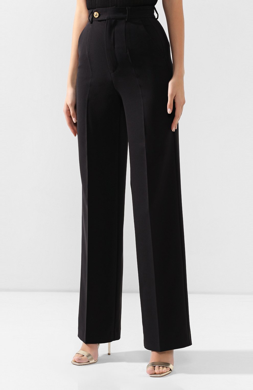 Брюки со стрелками VERSACE JEANS COUTURE черного цвета по цене 23150 руб., арт. A1HUA106-UDP106/13930, фото 3 Брюки со стрелками VERSACE JEANS COUTURE, арт. A1HUA106-UDP106/13930, фото 3