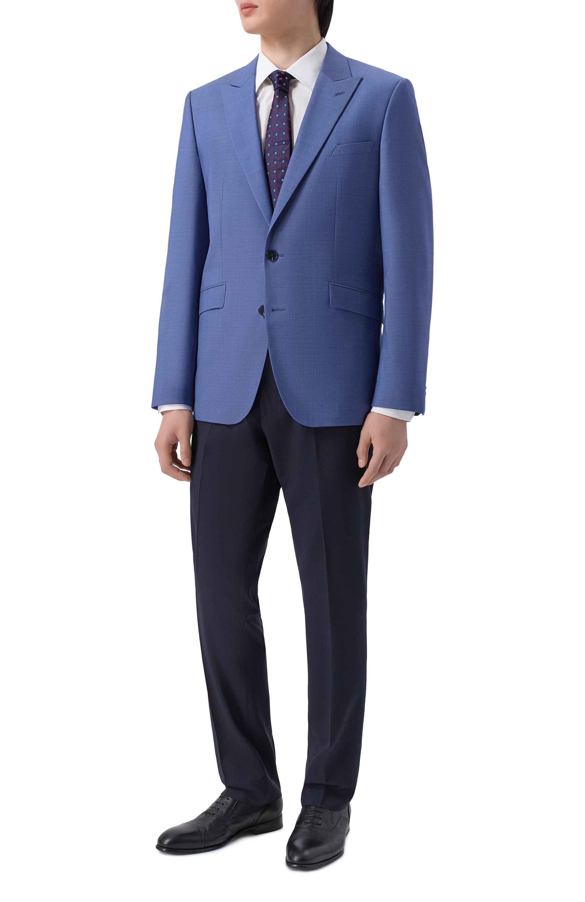 Шерстяной пиджак HUGO синего цвета по цене 59950 руб., арт. 50555240, фото 3 Шерстяной пиджак HUGO, арт. 50555240, фото 3