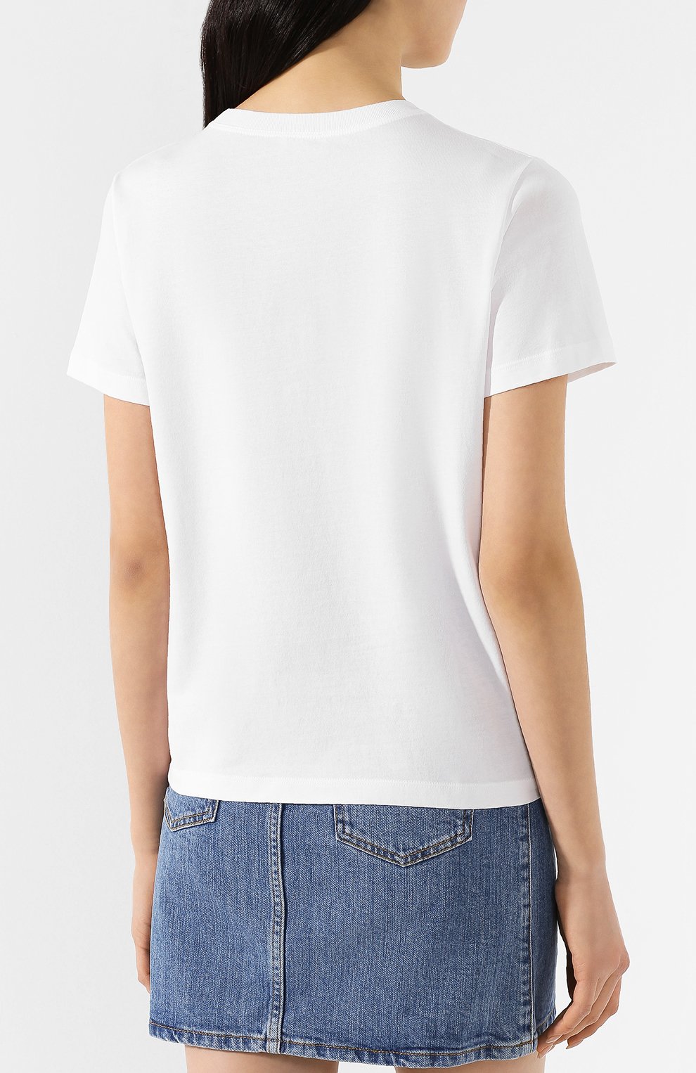 Хлопковая футболка REDVALENTINO белого цвета по цене 13300 руб., арт. TR3MG05Z/516, фото 4 Хлопковая футболка REDVALENTINO, арт. TR3MG05Z/516, фото 4