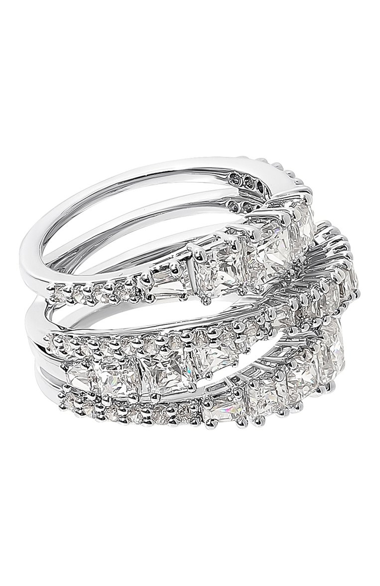Женское кольцо twist wrap SWAROVSKI серебряного цвета, арт. 5584650 | Фото 1 (Материал сплава: Проставлено; Нос: Не проставлено; Материал: Металл)