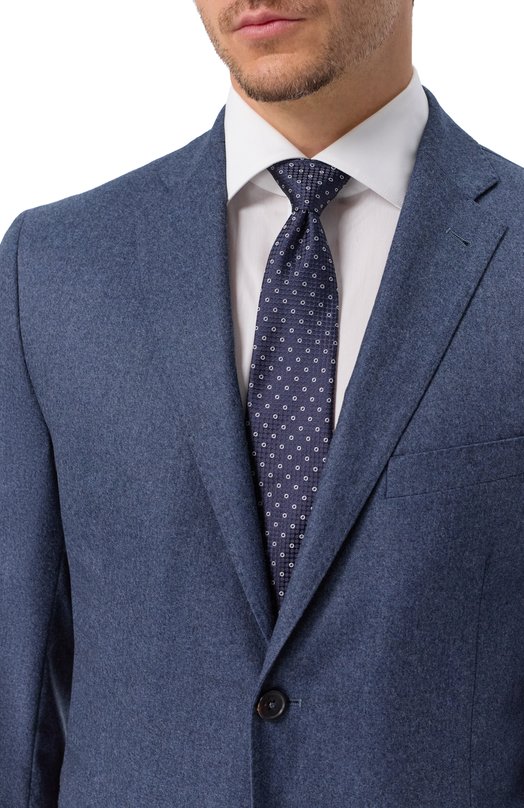 Шелковый галстук Canali 18/HJ04522 Синий  18/HJ04522 Фото 2