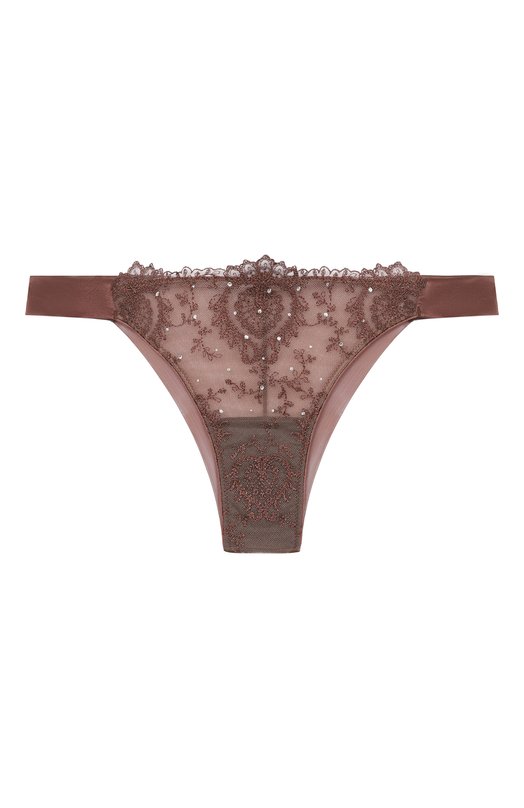 Трусы-стринги с отделкой кристаллами Swarovski I.D. Sarrieri M56432 Коричневый M56432