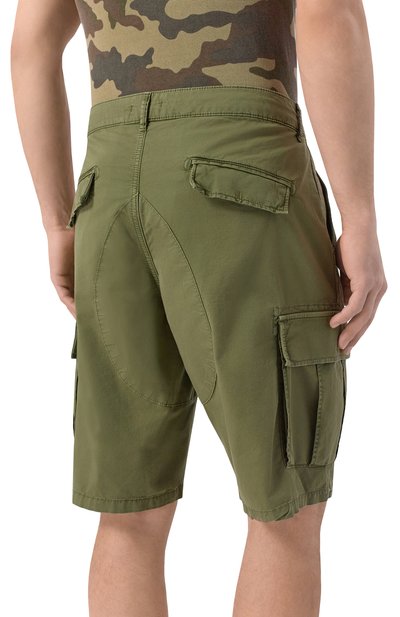 Хлопковые шорты AERONAUTICA MILITARE хаки цвета по цене 19800 руб., арт. BE0288UCT04332, фото 4 Хлопковые шорты AERONAUTICA MILITARE, арт. BE0288UCT04332, фото 4