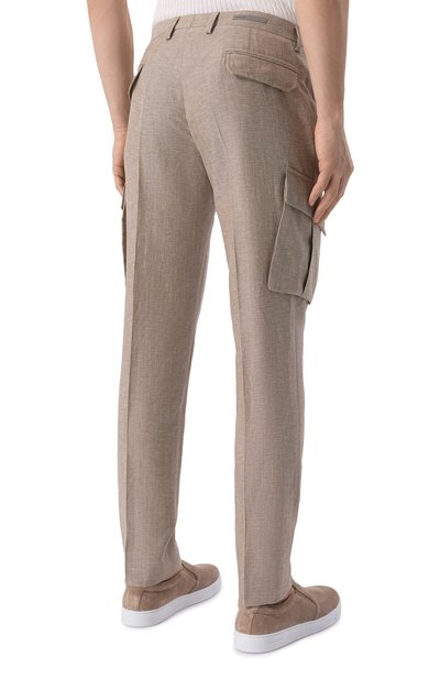Брюки-карго из шерсти и льна CORNELIANI, арт. 254L02-2514164, фото 4