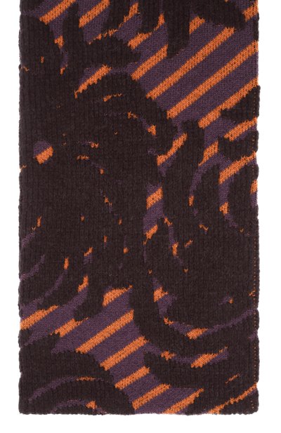 Шерстяной шарф DRIES VAN NOTEN фиолетового цвета по цене 57550 руб., арт. 252-011241-2725, фото 4 Шерстяной шарф DRIES VAN NOTEN, арт. 252-011241-2725, фото 4