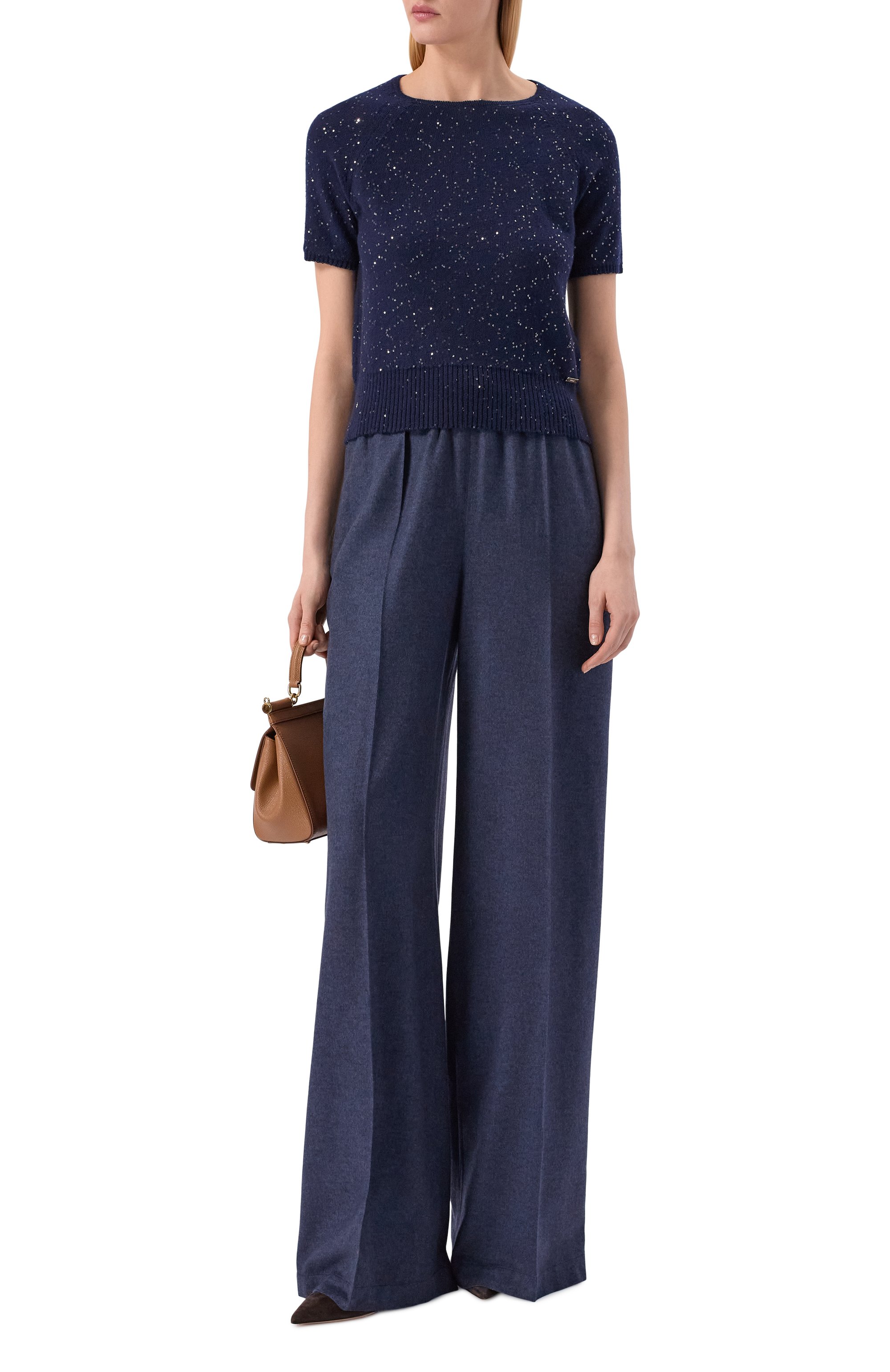 Кашемировый пуловер KITON синего цвета по цене 209500 руб., арт. D6175621093, фото 2 Кашемировый пуловер KITON, арт. D6175621093, фото 2