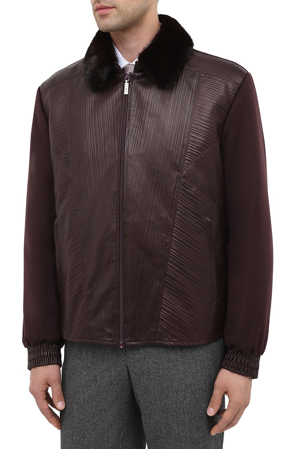 Комбинированный бомбер с воротником из норки ZILLI, арт. MAU-IND0C-D0671/1003, фото 3