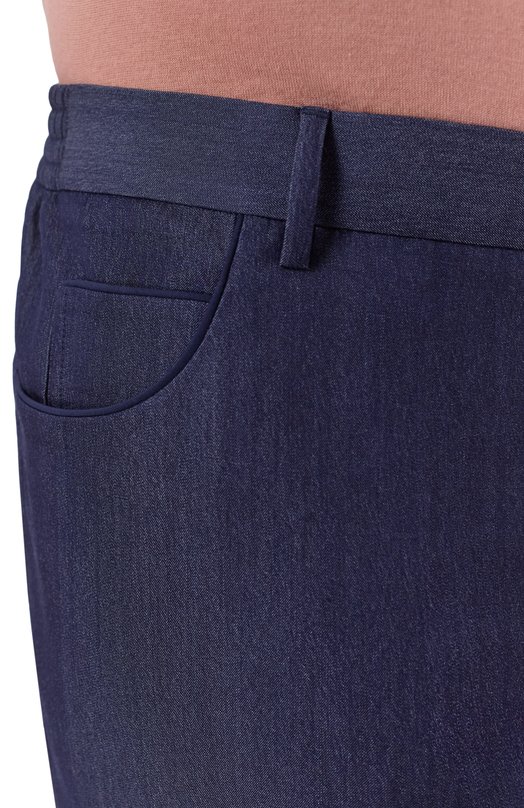 Брюки из шерсти и шелка Stefano Ricci M1T80TA029/WABK1U Синий  M1T80TA029/WABK1U Фото 5