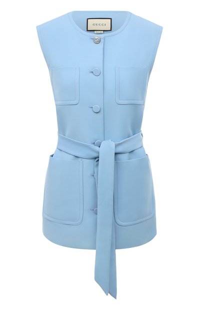 Женский жилет из шелка и шерсти GUCCI, арт. 619334 ZAD88