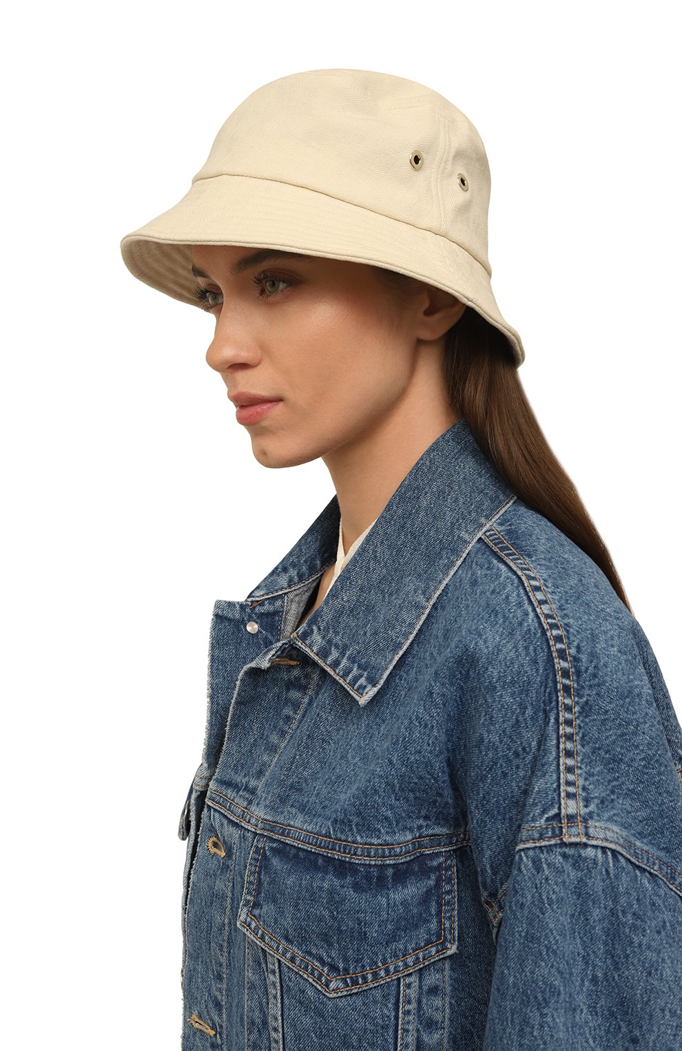 Льняная панама INVERNI кремового цвета по цене 23900 руб., арт. 5575 CT, фото 2 Льняная панама INVERNI, арт. 5575 CT, фото 2