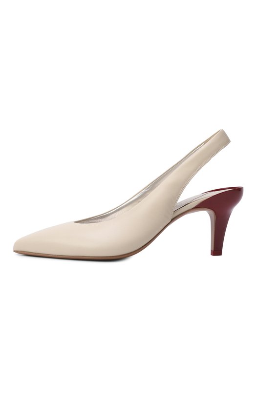 Кожаные туфли Suzie 75 Chloé CH26U18HXD Кремовый  CH26U18HXD Фото 4