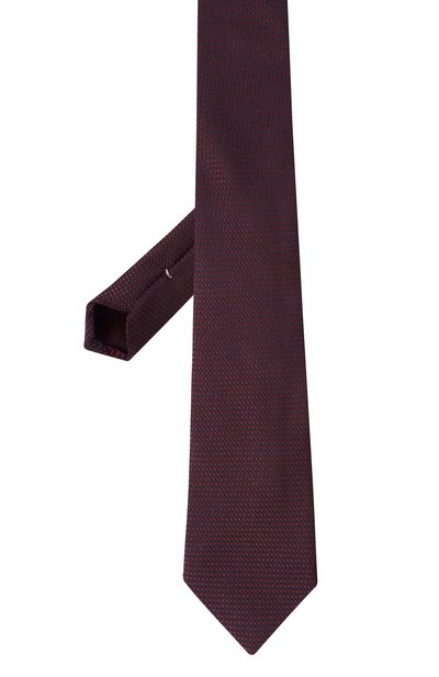 Галстук из шелка и хлопка CANALI бордового цвета по цене 18500 руб., арт. 18/HJ04180, фото 3 Галстук из шелка и хлопка CANALI, арт. 18/HJ04180, фото 3