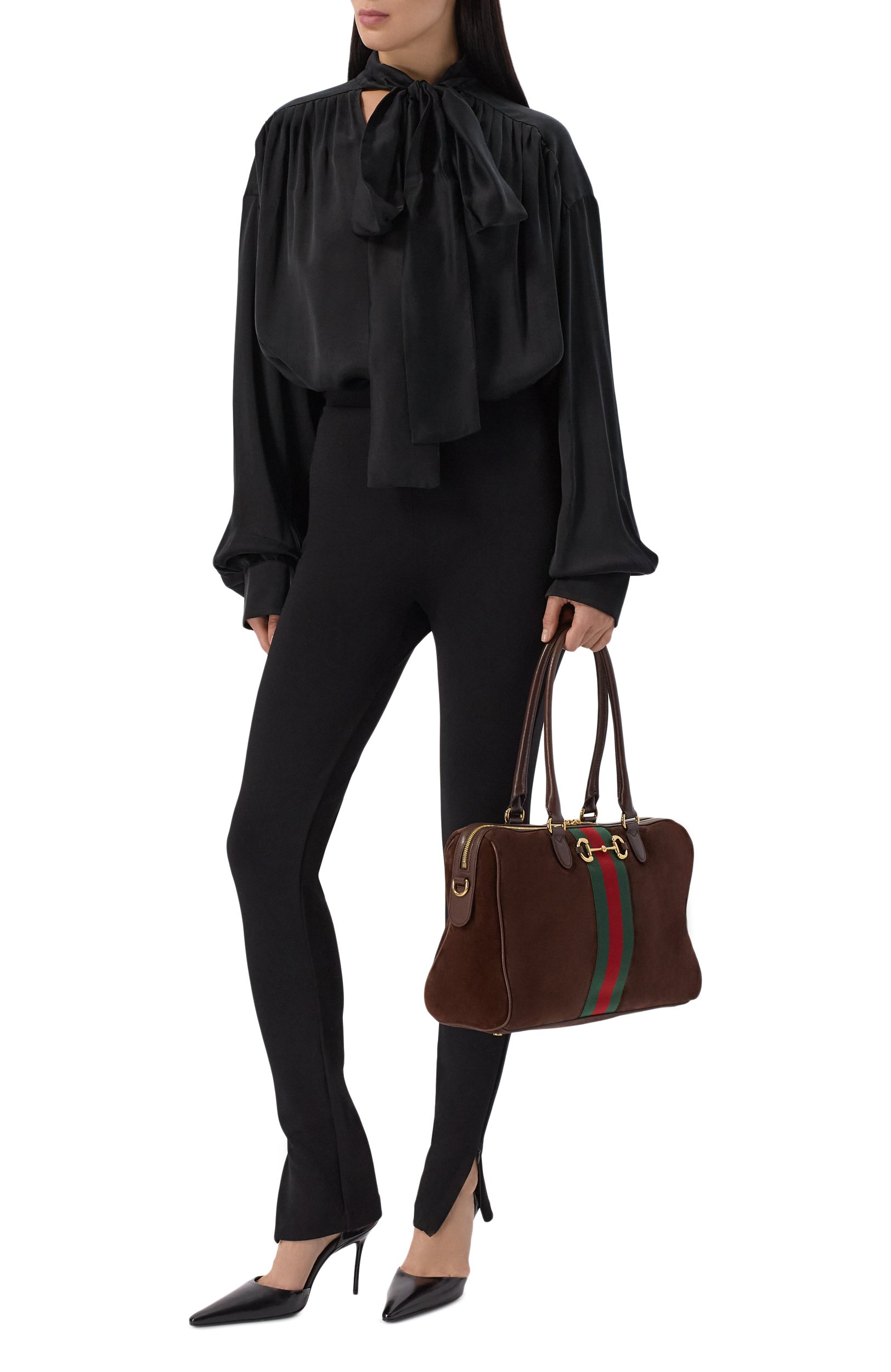 Сумка borsetto large GUCCI темно-коричневого цвета по цене 498000 руб., арт. 866734/AAGIR, фото 3 Сумка borsetto large GUCCI, арт. 866734/AAGIR, фото 3