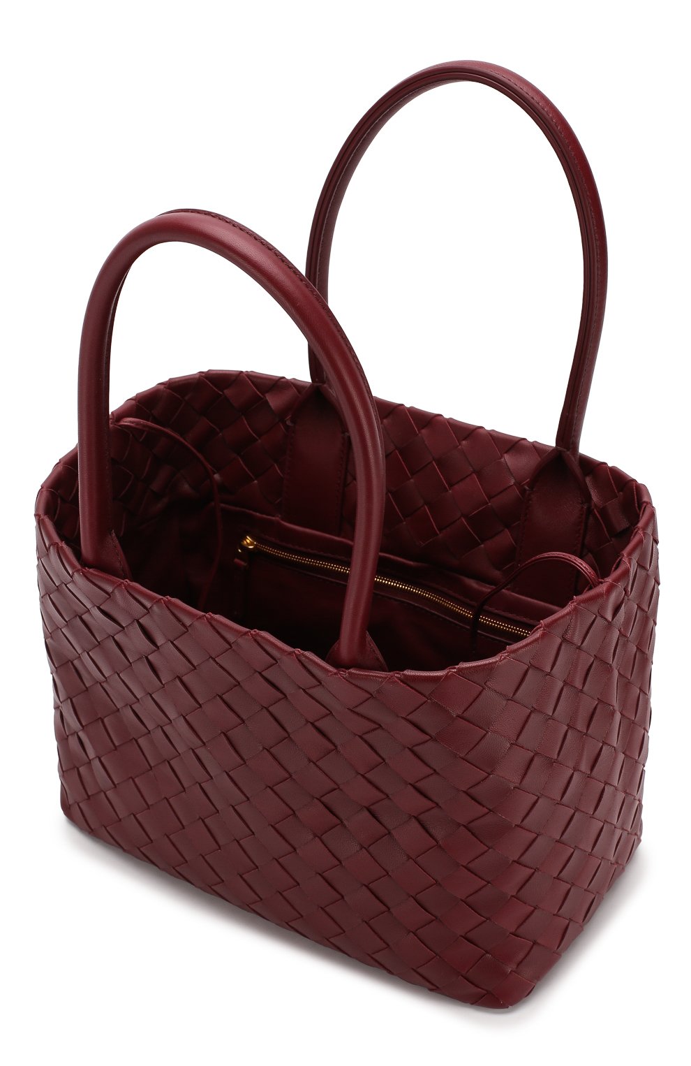 Сумка-тоут BOTTEGA VENETA бордового цвета по цене 211500 руб., арт. 600887/VCPP1, фото 4 Сумка-тоут BOTTEGA VENETA, арт. 600887/VCPP1, фото 4