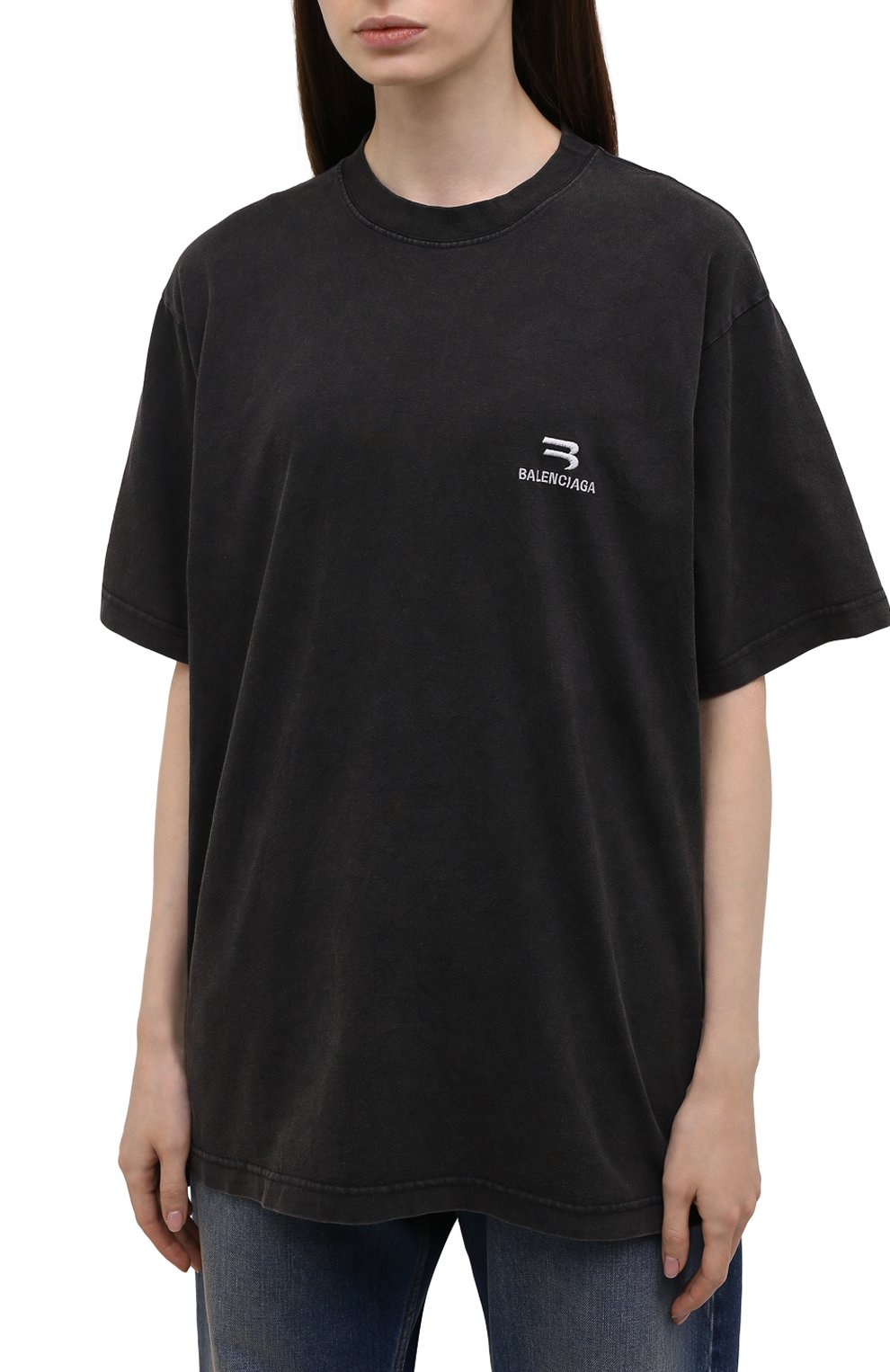Хлопковая футболка BALENCIAGA, арт. 675016/TLV99, фото 3