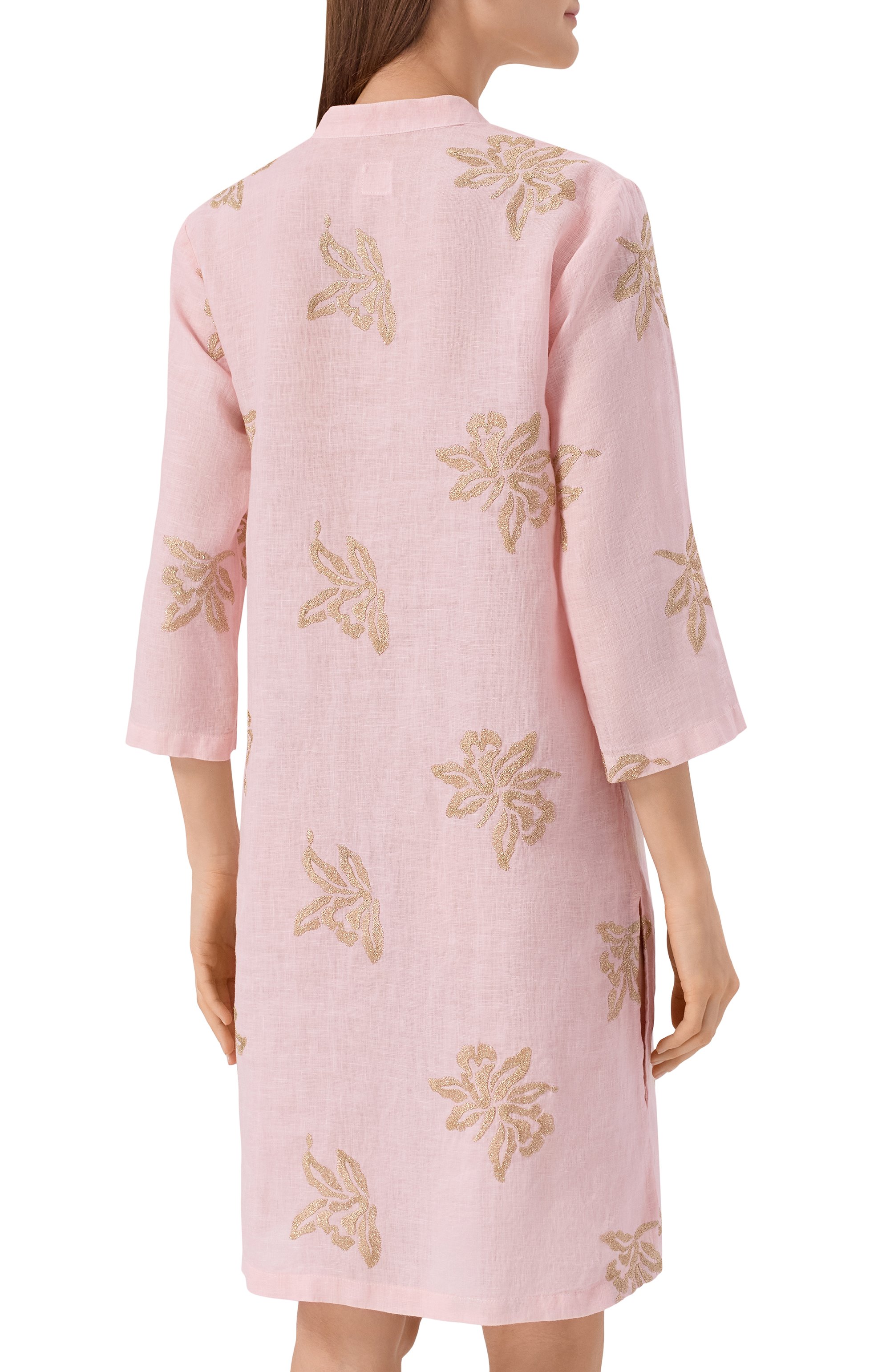 Льняное платье 120% LINO розового цвета по цене 56750 руб., арт. 33ALIW4PL4/000G485, фото 3 Льняное платье 120% LINO, арт. 33ALIW4PL4/000G485, фото 3