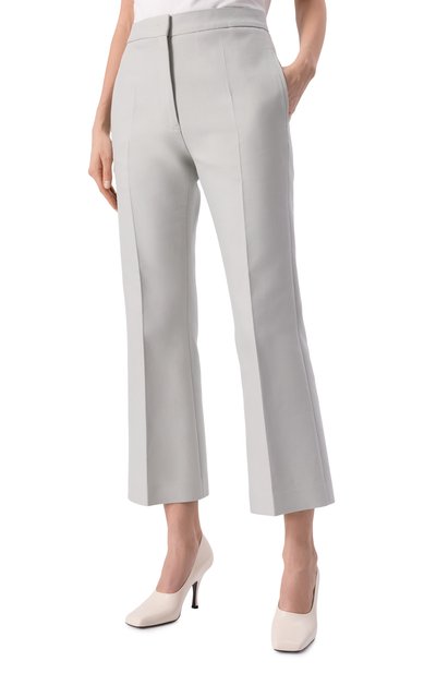 Хлопковые брюки JIL SANDER светло-зеленого цвета по цене 135500 руб., арт. J04KA0006/J45078, фото 3 Хлопковые брюки JIL SANDER, арт. J04KA0006/J45078, фото 3