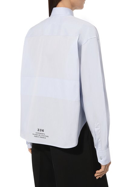 Хлопковая рубашка VETEMENTS, арт. UE64SH130N, фото 4