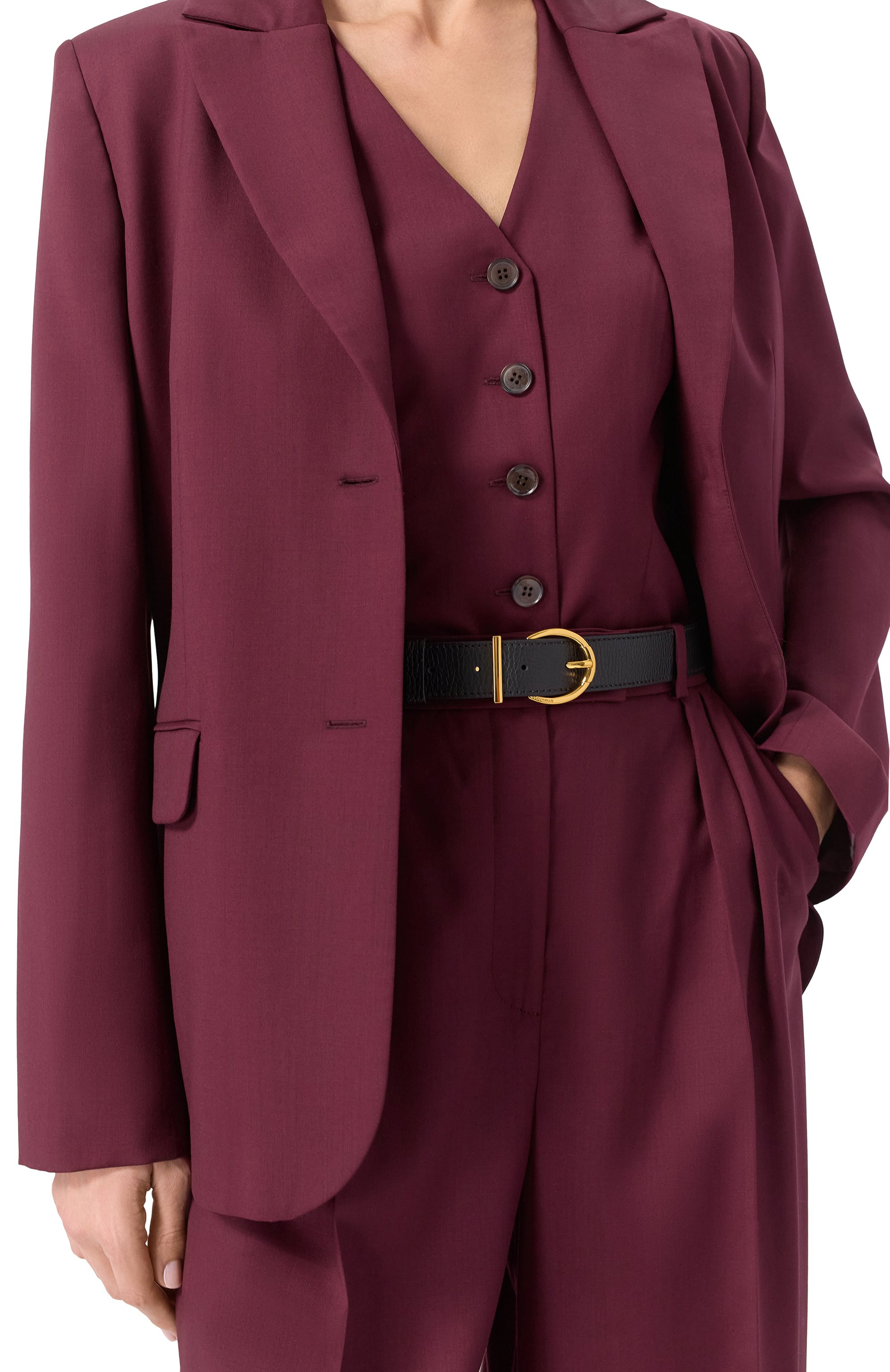 Кожаный ремень COCCINELLE черного цвета по цене 10450 руб., арт. E3N35110601, фото 2 Кожаный ремень COCCINELLE, арт. E3N35110601, фото 2