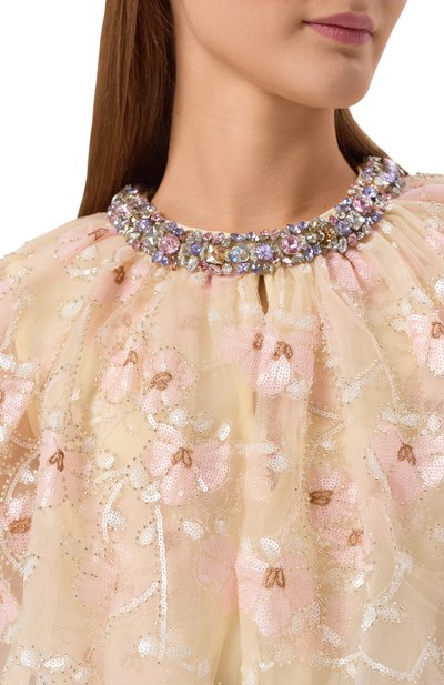 Платье с отделкой стразами SELF-PORTRAIT, арт. RS26508XCH, фото 4