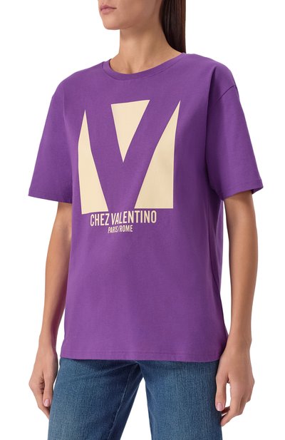 Хлопковая футболка VALENTINO, арт. 6B3MG24H95W, фото 3