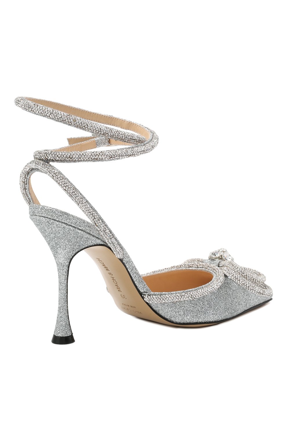 Текстильные туфли double bow 100 MACH & MACH, арт. SS21-2204 GLITTER, фото 4