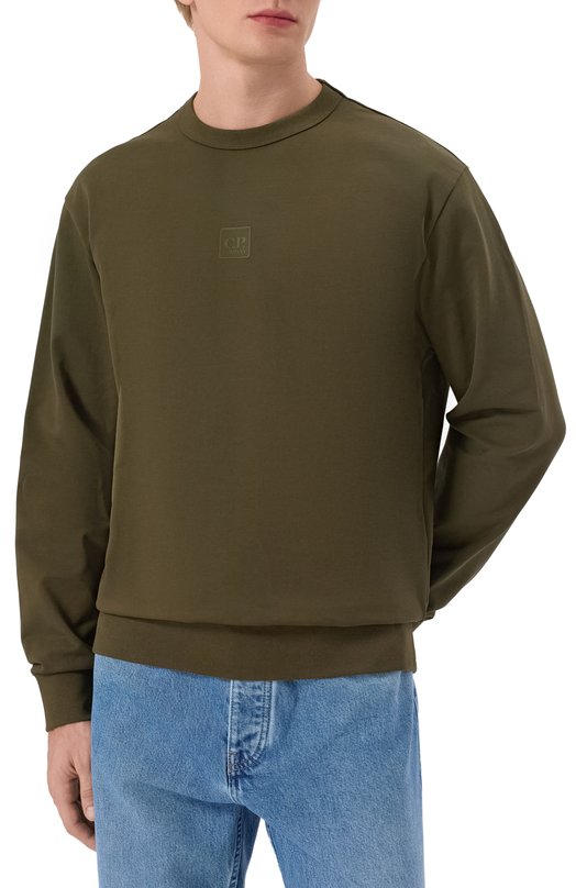 Хлопковый свитшот C.P. Company 18CLSS032A006452W Хаки  18CLSS032A006452W Фото 3