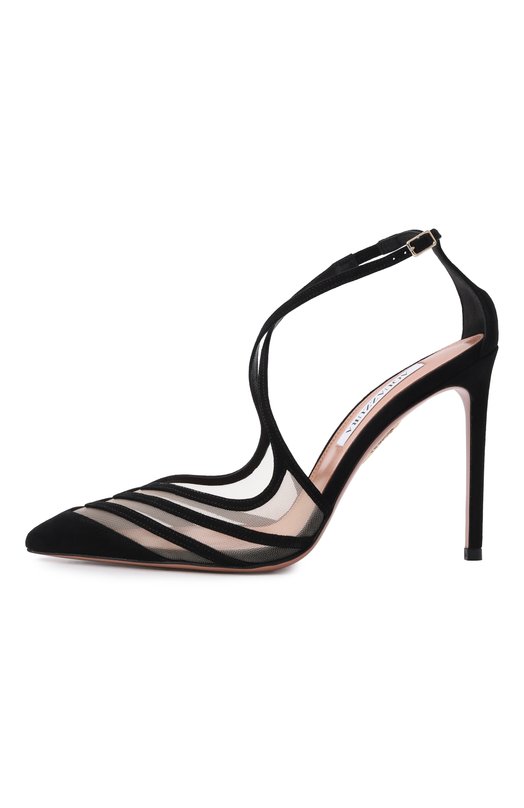Комбинированные туфли Alana 105 Aquazzura AANHIGP0-SFE-000 Чёрный  AANHIGP0-SFE-000 Фото 4