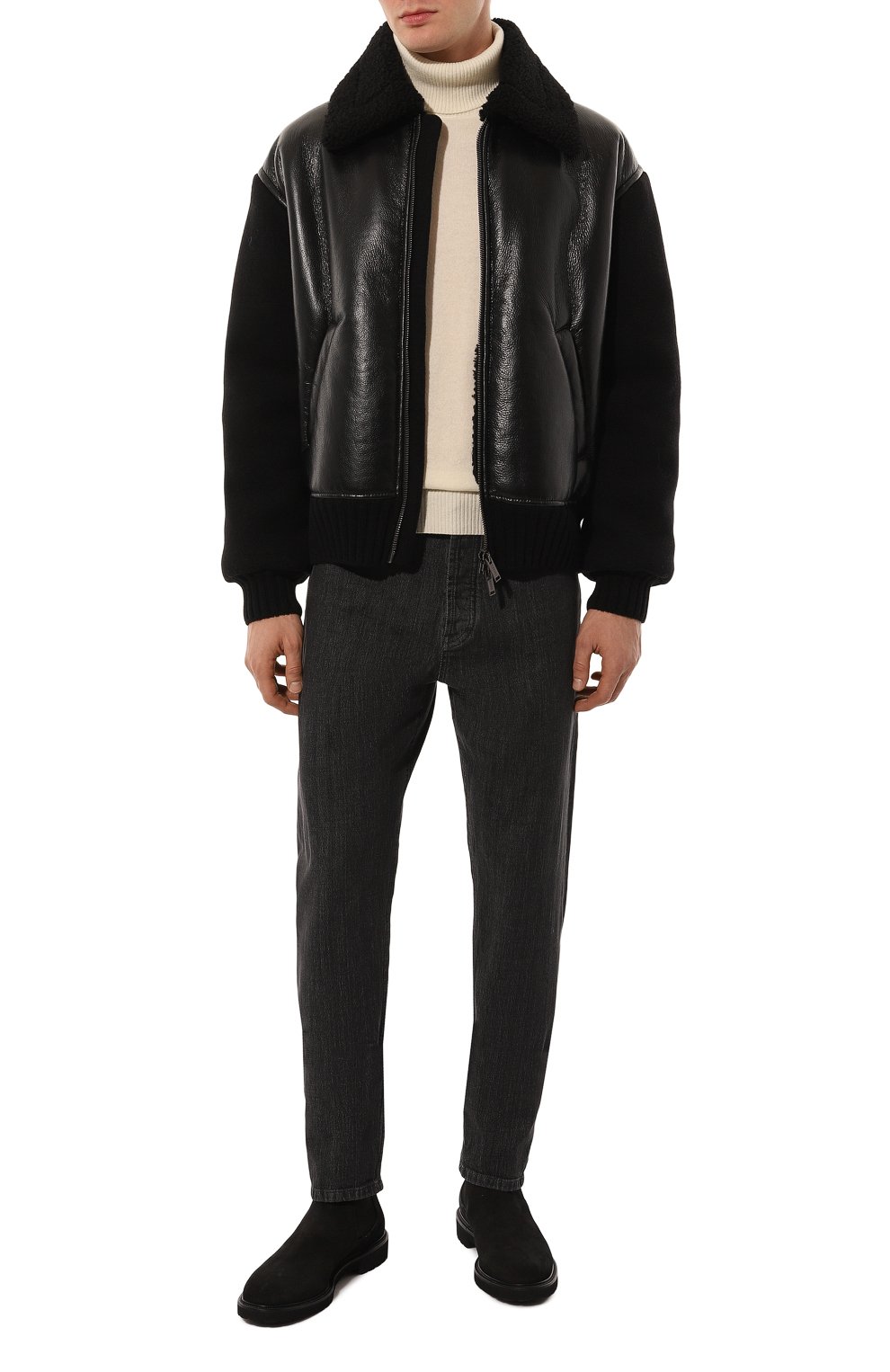 Замшевые челси MILLE 885 черного цвета по цене 41400 руб., арт. LIVERP00 BUCK NER0, фото 2 Замшевые челси MILLE 885, арт. LIVERP00 BUCK NER0, фото 2