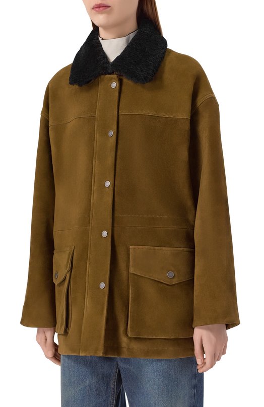 Замшевая куртка Addicted AS1002-1 Хаки  AS1002-1 Фото 3