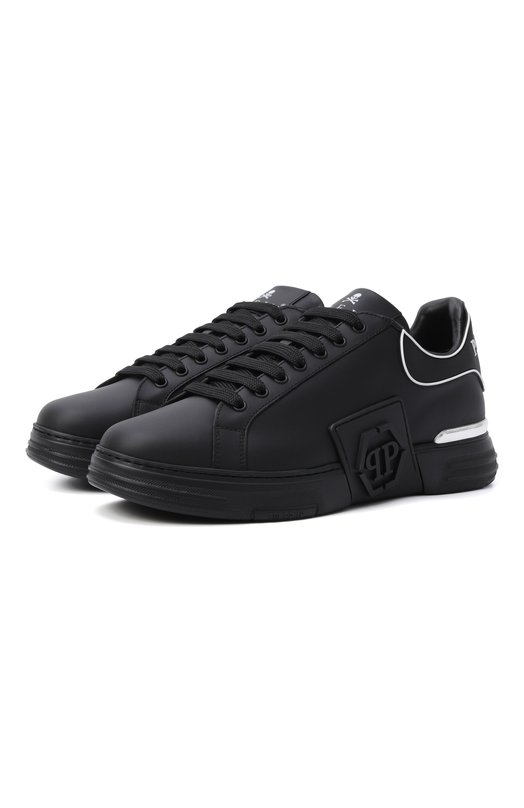 Кожаные кеды Phantom Kicks Philipp Plein SAFS USC0904 PLE005N Чёрный SAFS USC0904 PLE005N