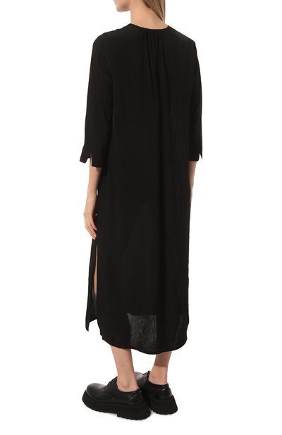 Платье из вискозы UMA WANG черного цвета по цене 99350 руб., арт. S3 M UP5002, фото 4 Платье из вискозы UMA WANG, арт. S3 M UP5002, фото 4