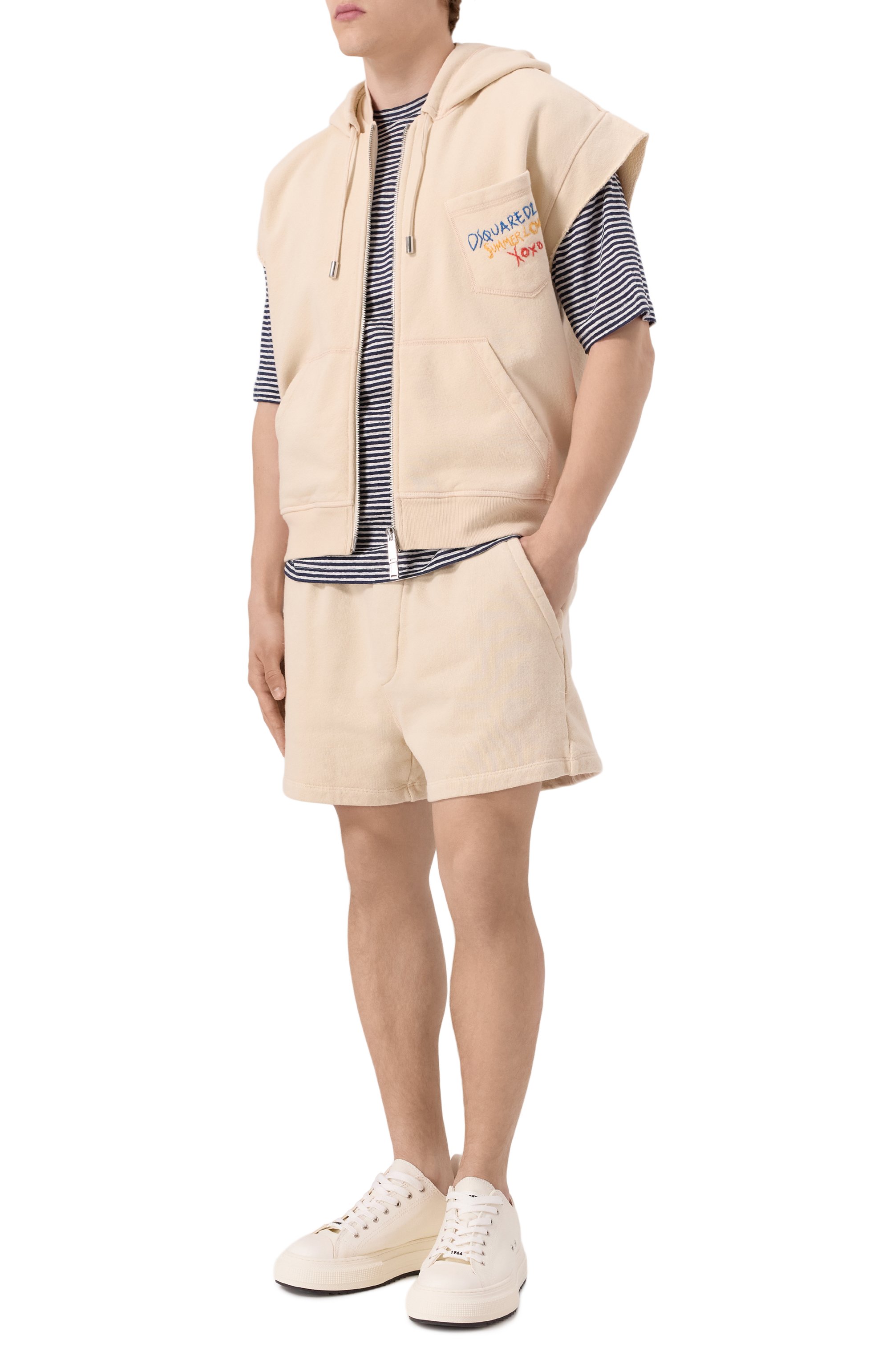 Льняная футболка DSQUARED2, арт. S78GD0104/S23601, фото 2