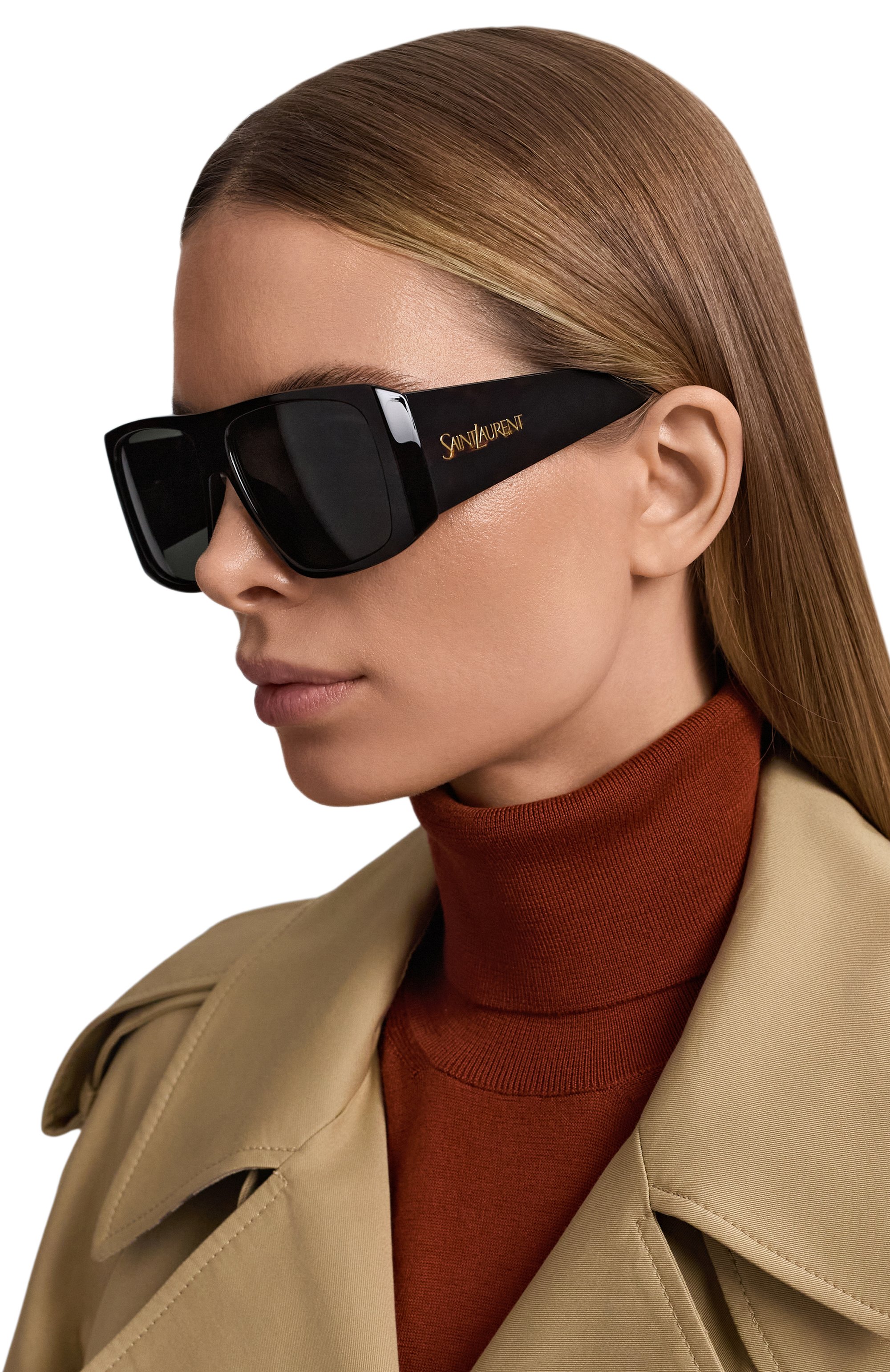 Солнцезащитные очки SAINT LAURENT темно-серого цвета по цене 51100 руб., арт. SL 832/F 002, фото 2 Солнцезащитные очки SAINT LAURENT, арт. SL 832/F 002, фото 2