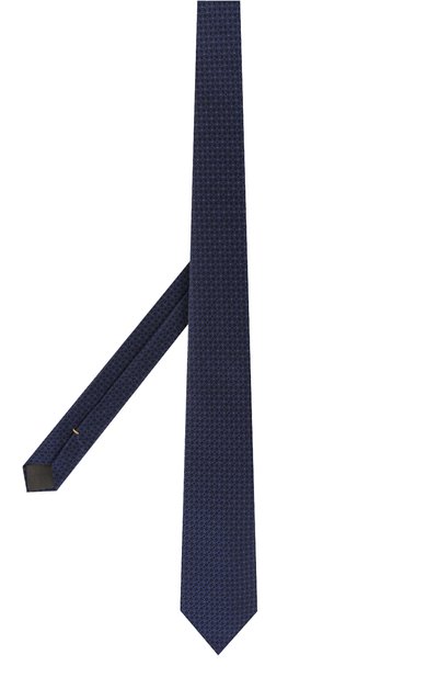 Шелковый галстук CANALI темно-синего цвета по цене 9575 руб., арт. 18/HJ02700, фото 2 Шелковый галстук CANALI, арт. 18/HJ02700, фото 2