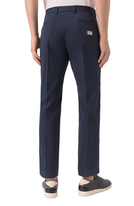 Хлопковые брюки Dolce & Gabbana GVB6ET/FUFMJ Синий  GVB6ET/FUFMJ Фото 4