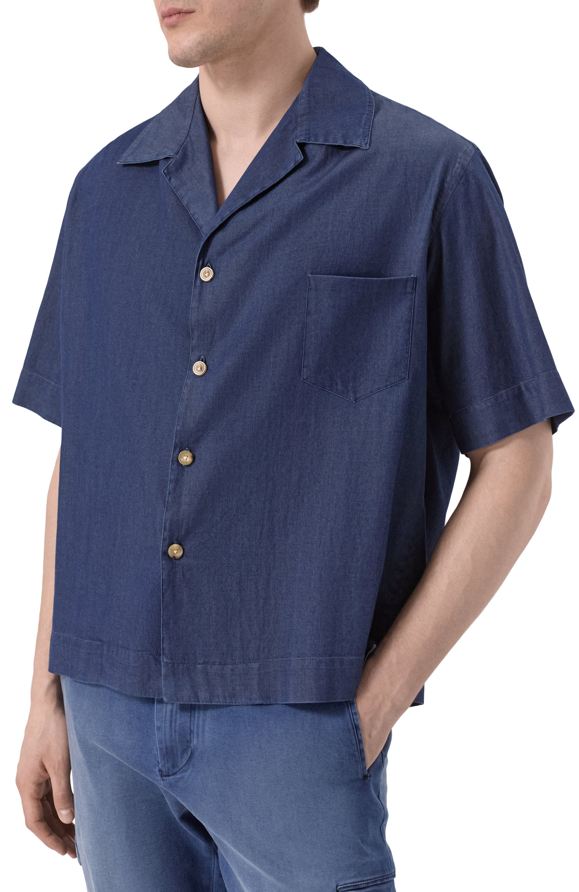 Хлопковая рубашка KITON, арт. UMC028H0922702, фото 3