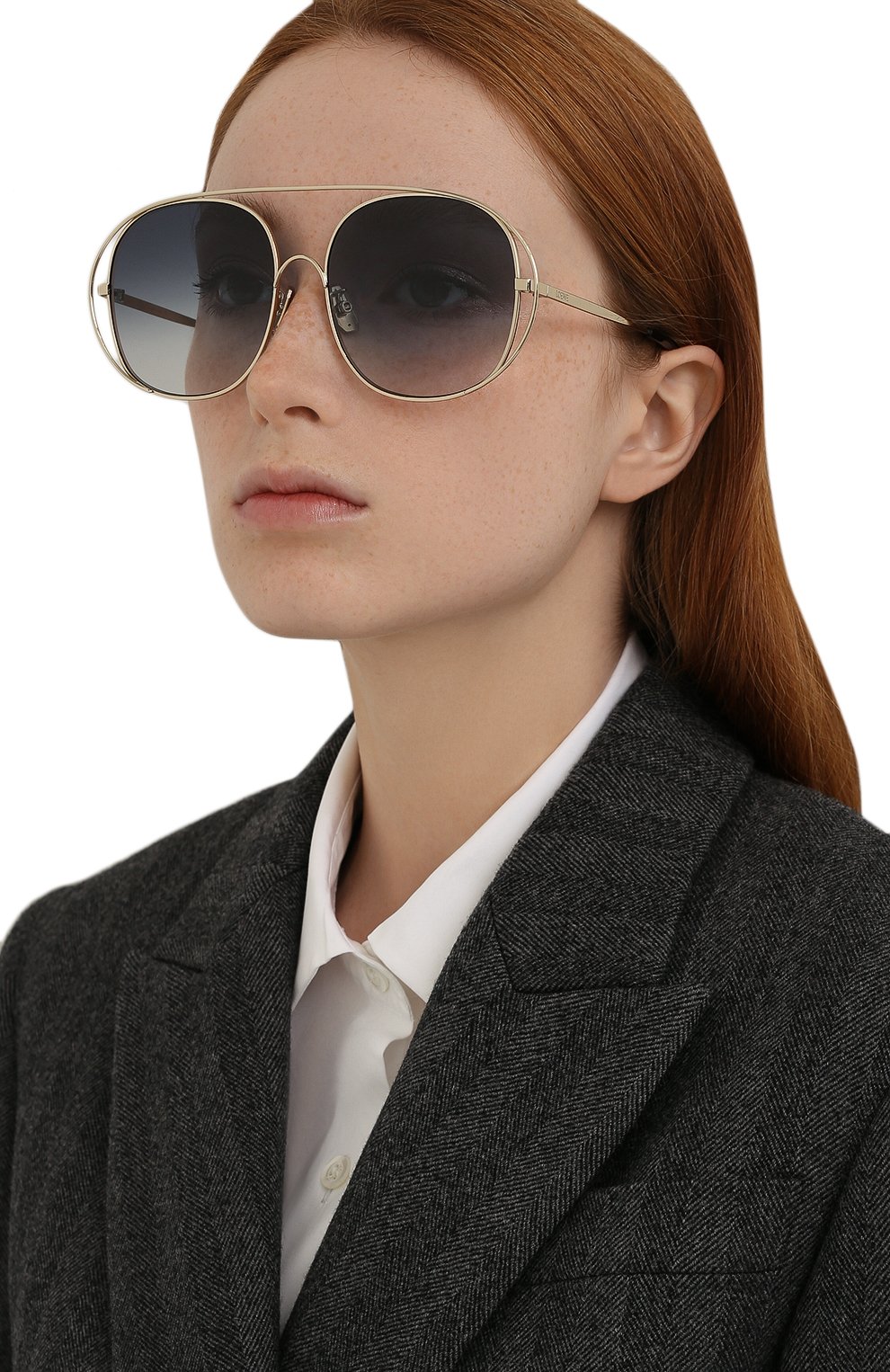 Солнцезащитные очки LOEWE синего цвета по цене 31300 руб., арт. LW40040U, фото 2 Солнцезащитные очки LOEWE, арт. LW40040U, фото 2